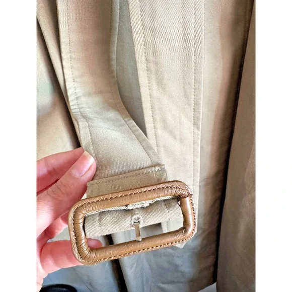 Burberry London Women's Heritage Trench Coat Nova Check Belted Beige Size 8 - Picture 12 of 16